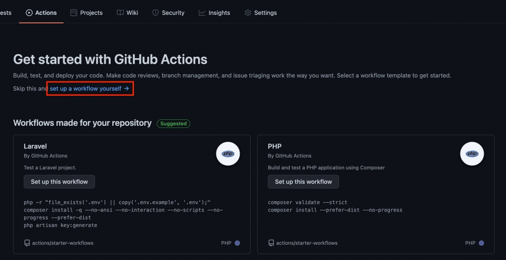 GitHub Actionsを設定する